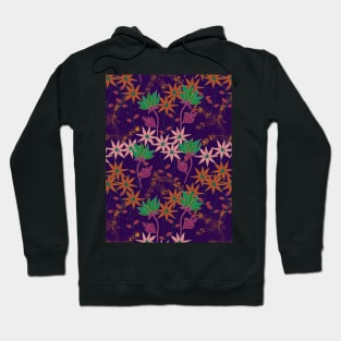 Wildflowers on Purple Hoodie